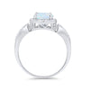 925 Sterling Silver Round CZ Halo Split Shank Wedding Engagement Ring