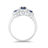 925 Sterling Silver Art Deco Bridal Set Cushion Round CZ Wedding Band Ring