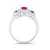 925 Sterling Silver Art Deco Bridal Set Cushion Round CZ Wedding Band Ring