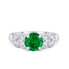925 Sterling Silver Art Deco Flower Round Cubic Zirconia Wedding Ring