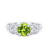 925 Sterling Silver Art Deco Flower Round Cubic Zirconia Wedding Ring