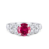 925 Sterling Silver Art Deco Flower Round Cubic Zirconia Wedding Ring