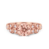 925 Sterling Silver Art Deco Flower Round Cubic Zirconia Wedding Ring