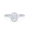 925 Sterling Silver Art Deco Halo Oval Round CZ  Promise Anniversary Ring