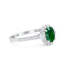 925 Sterling Silver Art Deco Halo Oval Round CZ  Promise Anniversary Ring
