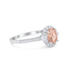 925 Sterling Silver Art Deco Halo Oval Round CZ  Promise Anniversary Ring