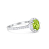 925 Sterling Silver Art Deco Halo Oval Round CZ  Promise Anniversary Ring