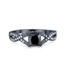 925 Sterling Silver Art Deco Princess Cut Round CZ Engagement Ring