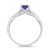925 Sterling Silver Art Deco Princess Cut Round CZ Engagement Ring