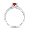 925 Sterling Silver Art Deco Princess Cut Round CZ Engagement Ring