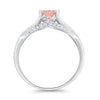 925 Sterling Silver Art Deco Princess Cut Round CZ Engagement Ring