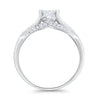 925 Sterling Silver Art Deco Princess Cut Round CZ Engagement Ring