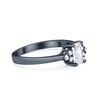 Radiant Cut Wedding Engagement Ring 925 Sterling Silver Round Cubic Zirconia Choose Color