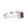 925 Sterling Silver Radiant Cut Round CZ Wedding Engagement Ring