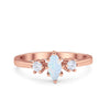 925 Sterling Silver Three Stone Marquise Round CZ Wedding Engagement Ring