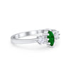 925 Sterling Silver Three Stone Marquise Round CZ Wedding Engagement Ring
