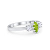 925 Sterling Silver Three Stone Marquise Round CZ Wedding Engagement Ring