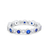 925 Sterling Silver Art Deco Antique Style Full Eternity Wedding Band Ring