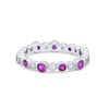 925 Sterling Silver Art Deco Antique Style Full Eternity Wedding Band Ring