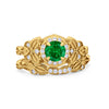 925 Sterling Silver Art Deco Vintage Style Bridal Set Round CZ Band Ring