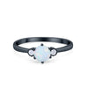 925 Sterling Silver Three Stone Round Cubic Zirconia Wedding Engagement Ring