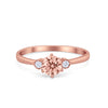 925 Sterling Silver Three Stone Round Cubic Zirconia Wedding Engagement Ring