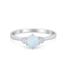 925 Sterling Silver Three Stone Round Cubic Zirconia Wedding Engagement Ring