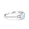925 Sterling Silver Three Stone Round Cubic Zirconia Wedding Engagement Ring