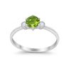 925 Sterling Silver Three Stone Round Cubic Zirconia Wedding Engagement Ring