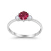925 Sterling Silver Three Stone Round Cubic Zirconia Wedding Engagement Ring