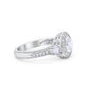 925 Sterling Silver Art Deco Wedding Engagement Ring Round Cubic Zirconia