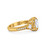 925 Sterling Silver Art Deco Wedding Engagement Ring Round Cubic Zirconia