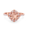 925 Sterling Silver Round Cubic Zirconia Cushion Art Wedding Engagement Ring