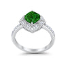 925 Sterling Silver Round Cubic Zirconia Cushion Art Wedding Engagement Ring