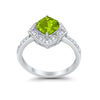 925 Sterling Silver Round Cubic Zirconia Cushion Art Wedding Engagement Ring