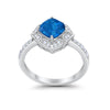 925 Sterling Silver Round Cubic Zirconia Cushion Art Wedding Engagement Ring