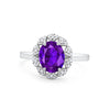 925 Sterling Silver Oval Art Round Cubic Zirconia Wedding Engagement Ring
