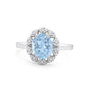 925 Sterling Silver Oval Art Round Cubic Zirconia Wedding Engagement Ring
