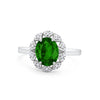 925 Sterling Silver Oval Art Round Cubic Zirconia Wedding Engagement Ring