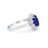 925 Sterling Silver Oval Art Round Cubic Zirconia Wedding Engagement Ring