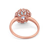 925 Sterling Silver Oval Art Round Cubic Zirconia Wedding Engagement Ring