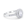 925 Sterling Silver Round Bezel Cubic Zirconia Wedding Engagement Ring