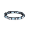 925 Sterling Silver Full Eternity Stackable Baguette Cubic Zirconia Wedding Band