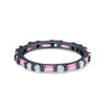 925 Sterling Silver Full Eternity Stackable Baguette Cubic Zirconia Wedding Band
