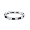 925 Sterling Silver Full Eternity Stackable Baguette Cubic Zirconia Wedding Band