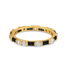 925 Sterling Silver Full Eternity Stackable Baguette Cubic Zirconia Wedding Band