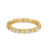 925 Sterling Silver Full Eternity Stackable Baguette Cubic Zirconia Wedding Band