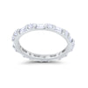 925 Sterling Silver Full Eternity Stackable Baguette Cubic Zirconia Wedding Band