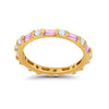 925 Sterling Silver Full Eternity Stackable Baguette Cubic Zirconia Wedding Band