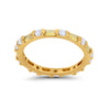 925 Sterling Silver Full Eternity Stackable Baguette Cubic Zirconia Wedding Band